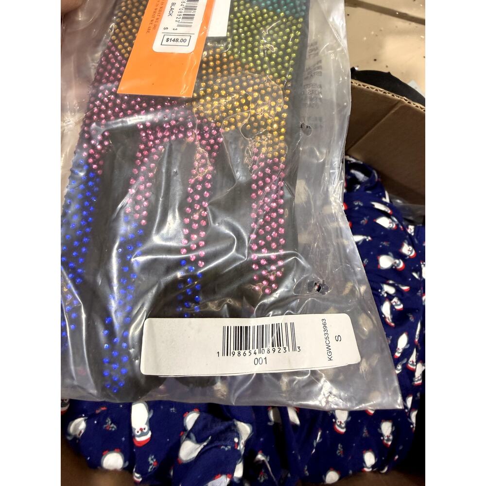 Kurt Geiger Rainbow/Black Kensington Crystal Leather Tech Glove - Picture 6 of 6